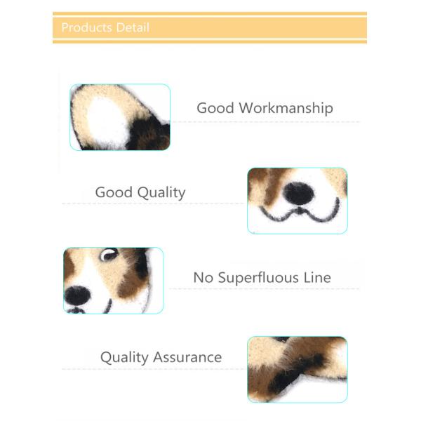 Beautifully Dog Embroidered Sports Patches Handmade For Fashion Clothing
