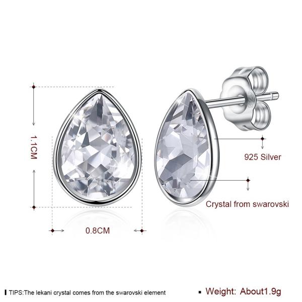 Rosa Sterling Silver Jewelry Earrings das mulheres