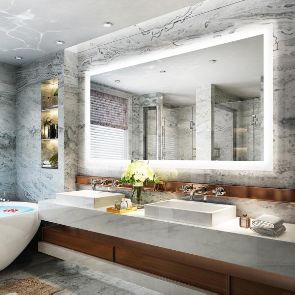 Настраиваемое деревянное зеркало с роскошным рамочным дизайном и серебряным зеркалом без меди 5 мм