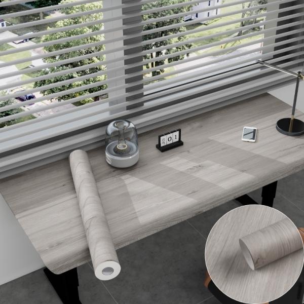 Modern Wood Grain PVC Wallpaper Self-Adhesive Moisture-Proof