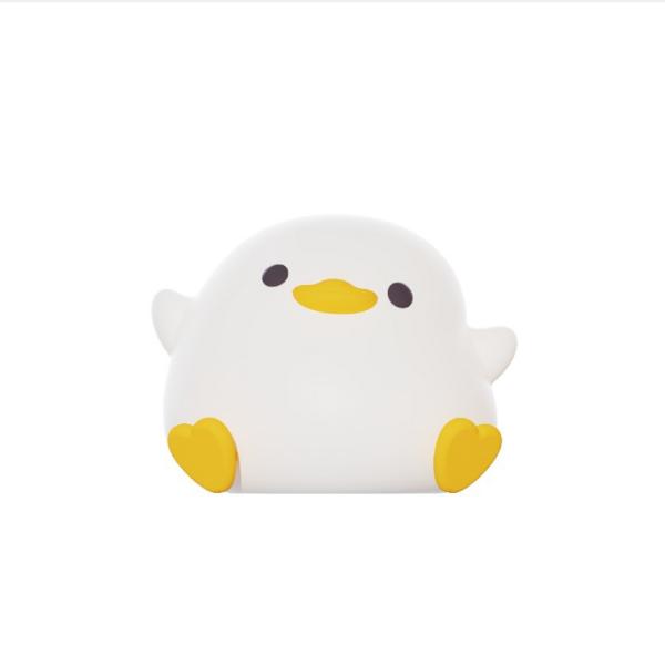 Controle de toque Lâmpada de companheiro de sono de pato de silicone LED para decoração do quarto do bebê