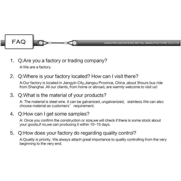 galvanized PVC Coated Wire Rope For Aquaculture 1570-1960MPA Tensile Strength