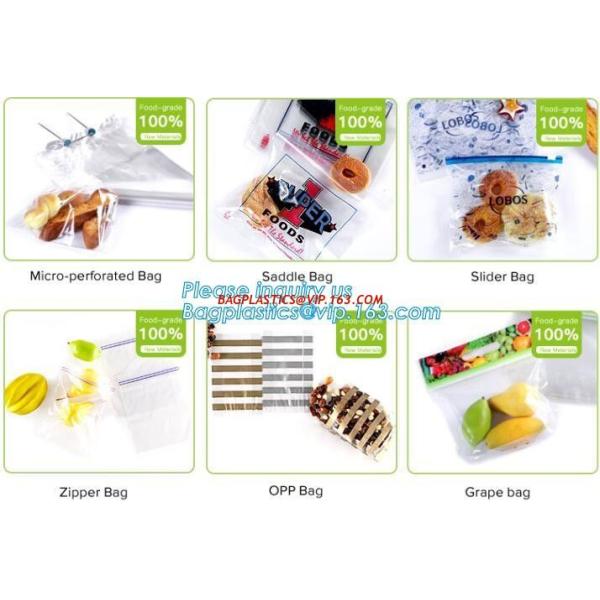 Open Strip slide lock plastic Saddle pack zipper bags, Snack, Sandwich, XL Sandwich, Pint, Quart, Gallon sizes, minigrip