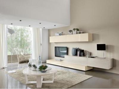 Easy Cleaning Modern Low Profile Media Console Painted Finish Moisture Proof