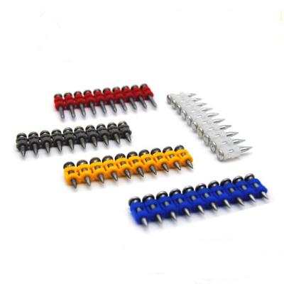 Flat / Checkered Head Concrete Coated Nails For Gas Nailer 2.7mm / 3.0mm Shank Dia.