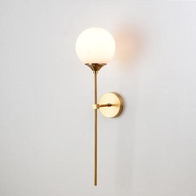 Rose Gold Color glass ball wall sconce for Corridor Living room Studio Bedroom ( WH-OR-07）
