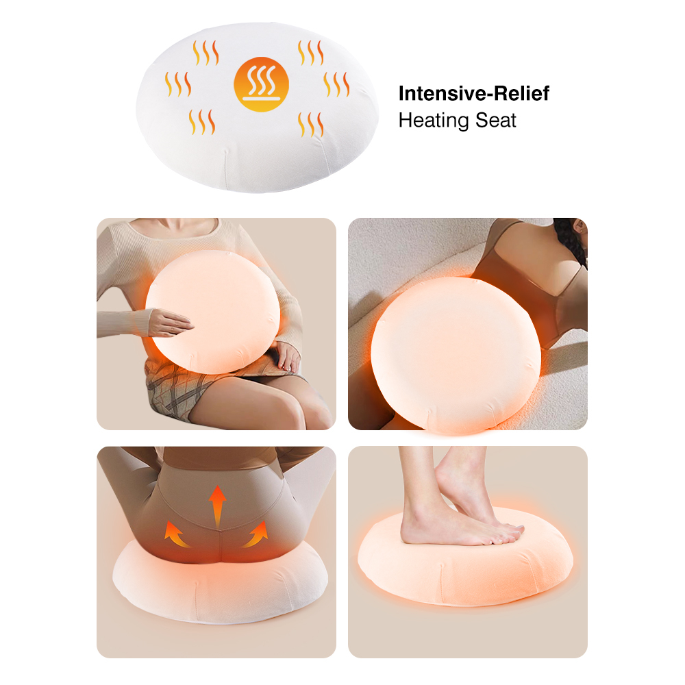 Lift Butt Hip Massage Electric Butt Enlargement Massager Shiatsu Heated Massage Seat Cushion for Back Waist Spine & Chair Use