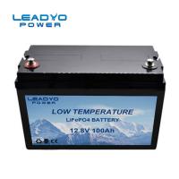 Baja batería recargable 100Ah 12v del litio de la temperatura LiFePO4
