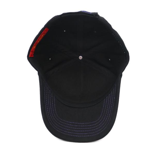 Casquette de baseball à 5 ​​panneaux taille unique/taille personnalisée en tissu de nylon avec boucle en corde de nylon sur le devant