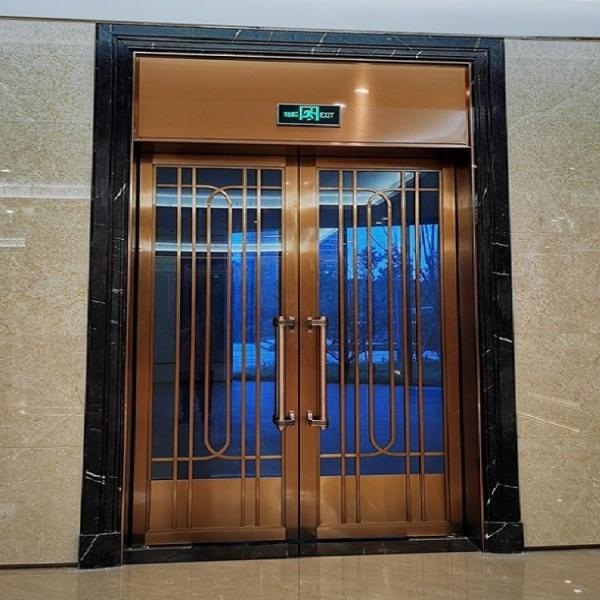 Customized Security Decorative Entry Door Stainless Steel Front Doors For Homes