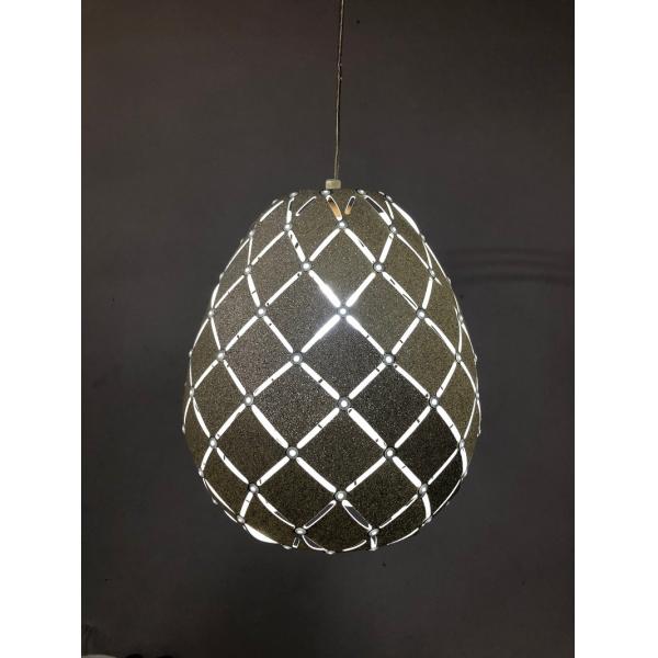 Collapsible E27 Glitter Ball Bedside Lamp Shades Rhombus Pierced