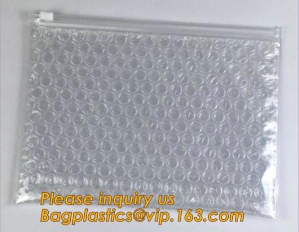 Cosmetic Slider Zip lockk Bubble Bags Bubble Slide Pouch,Zip lockk esd bubble bag bubble packaging wrap cosmetic pouch slide