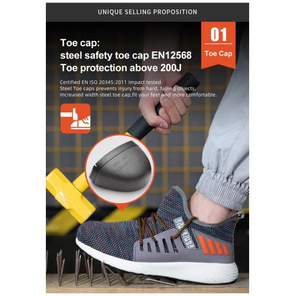 Sapatillas con estilo / ligero de acero para los dedos de las patas