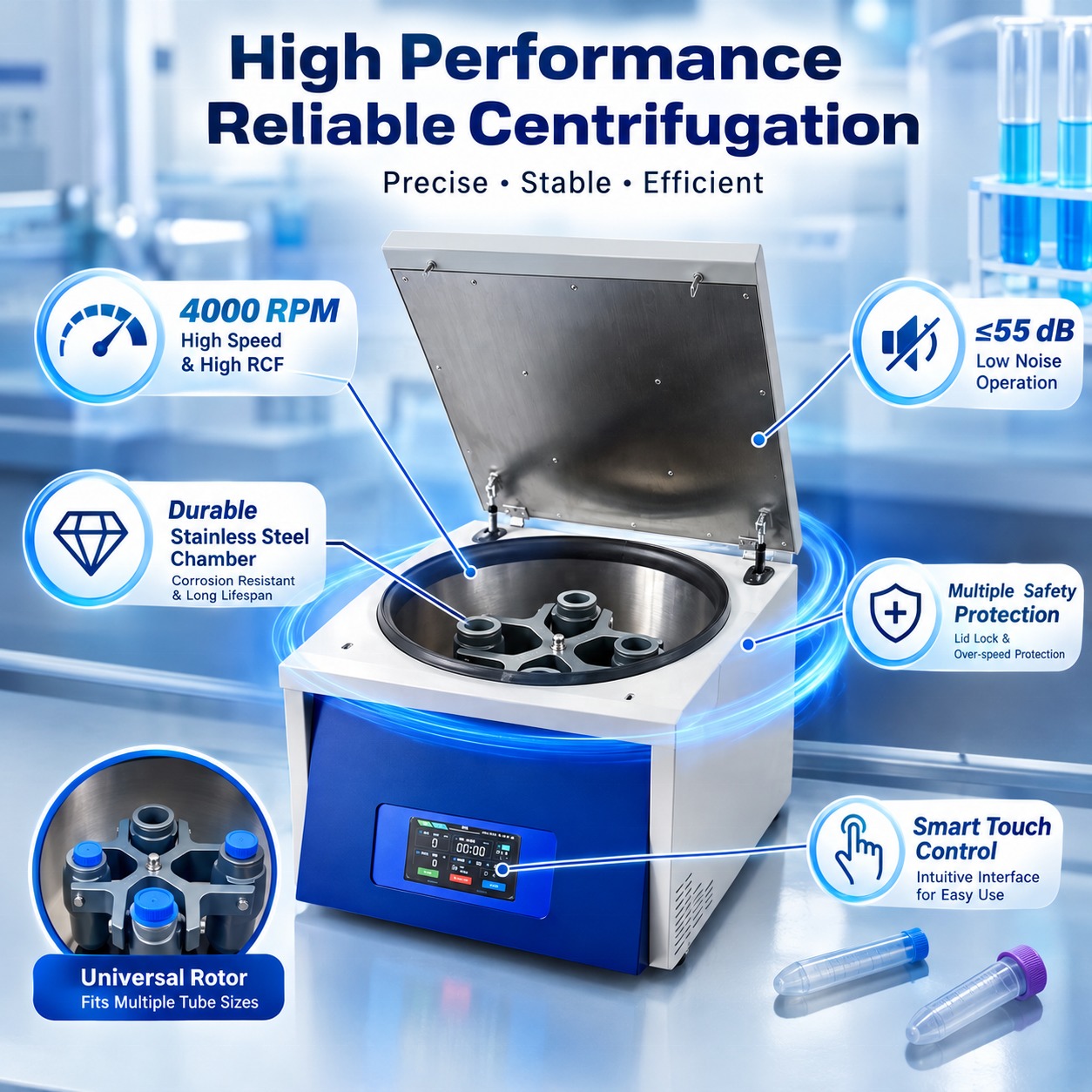 Cenlee Benchtop Heated Crude Oil Centrifuge 4000rpm 4x100ml for Efficient Petroleum Moisture Testing and Oil Water Separation