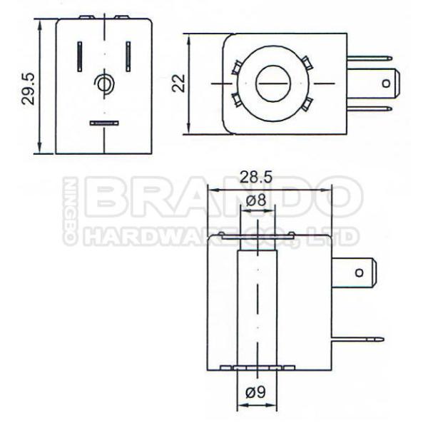 2 Way NC Normally Closed Solenoid Valve Armature With Plunger Tube And Iron Core