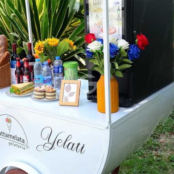 200*90*230cm Small Hot Dog Vending Carts Perfect for Selling Snacks at Beach Stands