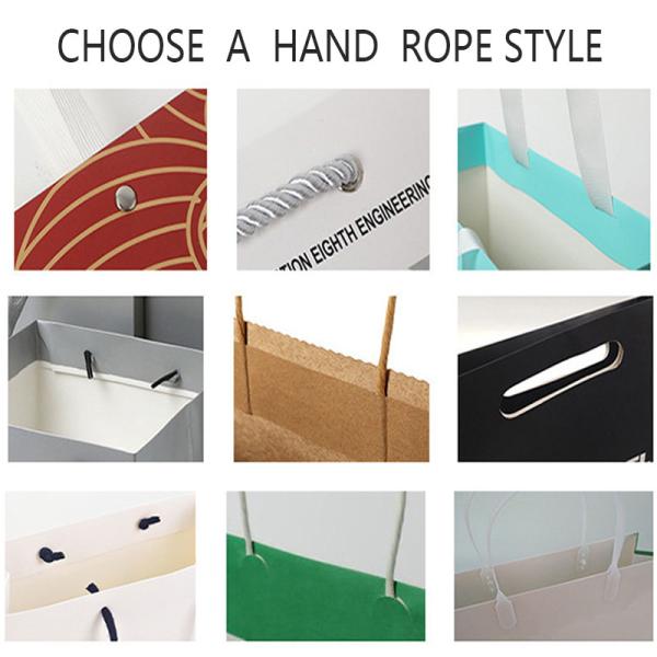 Flexiloop ручка настраиваемый логотип принято Kraft бумажные пакеты для бутика подарков