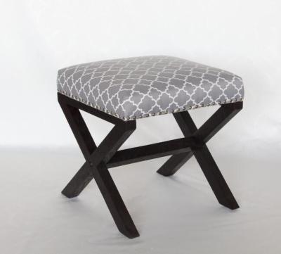 Home goods ottoman fabric ottoman stools X wood leg ottomans folding ottoman