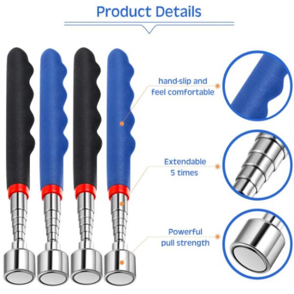 Professional Heavy Duty 20lbs Extendable Magnetic Pick Up Tool Flexible  ISO