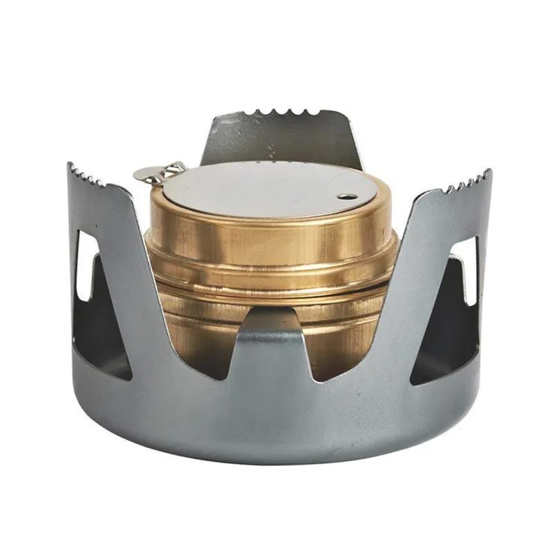 Portable Cooking Mini Spirit Burner for Camping Picnic Folding Aluminum Outdoor Stove