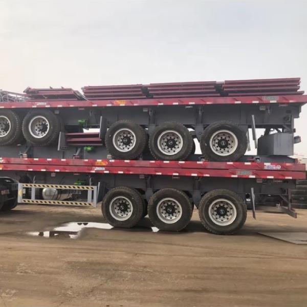 70ton 3axles Flatbed Semi Trailer Pan Trailer Semi Truck Flatbed Trailer 40ft 12metre For Sale