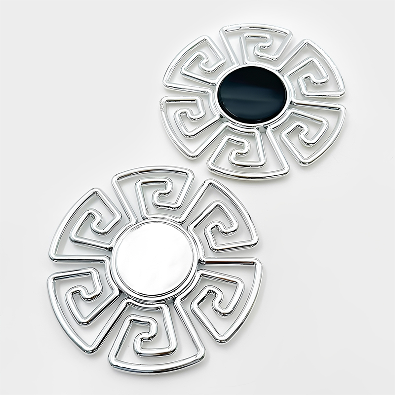 Minimalist Round Sofa Decorative Buckle Rings Plastic Geometric Pattern Gold & Silver Furniture Ornament Buttons for Chairs