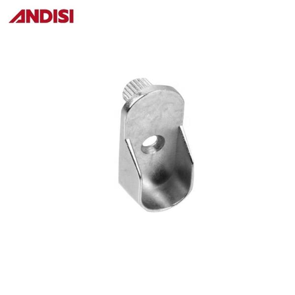 Closet Rod End Support Flange 16mm Nickel Plated Oval Cabinet Wardrobe Rail Bracket