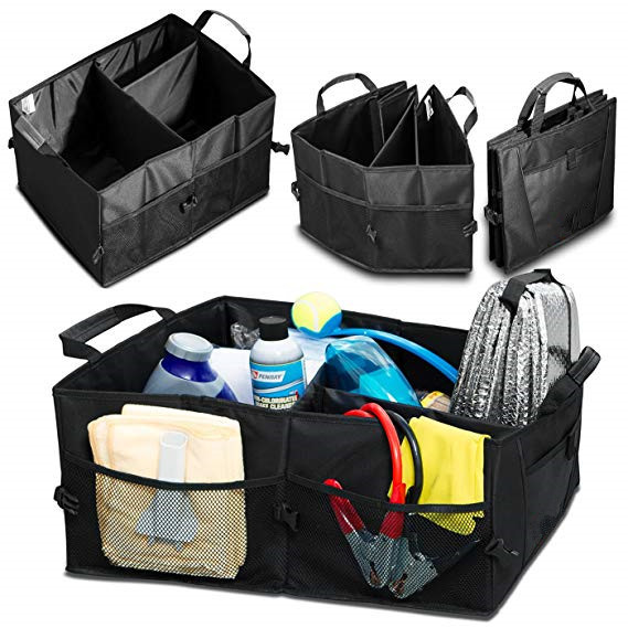 Vehicle Sedan Interior Collapsible Cargo Organizer / Suv Trunk Storage Organizers