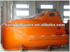 Marine totally enclosed fiberglass lifeboat for sale