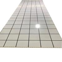 Couleur fleur rayée lumière vert roche PVC Spc panneau mural imperméable à l'eau Décoration pour l'intérieur SPC Cliquez sur le panneau de mur