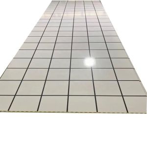 Цветные цветочные полосы Светлый зеленый камень ПВК Spc Стенная панель водонепроницаемая декорация для интерьера SPC нажмите на стену