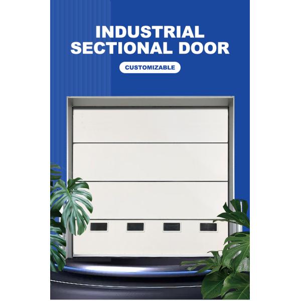 Puertas seccionales de acero aisladas de 50 a 80 mm de grosor Comerciales con ventilación opcional y aislamiento de espuma de poliuretano