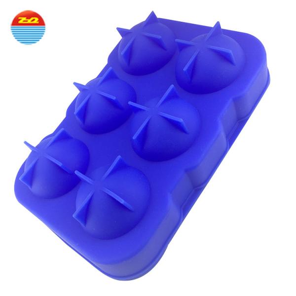 Safe Cool Silicone Ice Trays Round Sphere Shaped Big Circle Durable And Waterproof