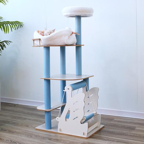 Cat Tree with Custom Sisal Rope Scratch Board Package Size 60.00cm * 52.00cm * 28.00cm