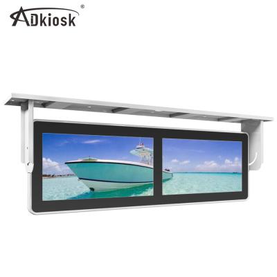 Ceiling Mounted Bus Advertising Player / Double LCD Screen 18.5Inch 220V