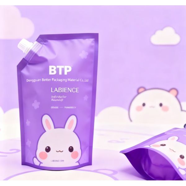 Customized 100ml 500ml 1L Colorful Plastic Stand up Spout Pouch with Spout Biodegradable Gravure Printing for Shampoo Soda Juice