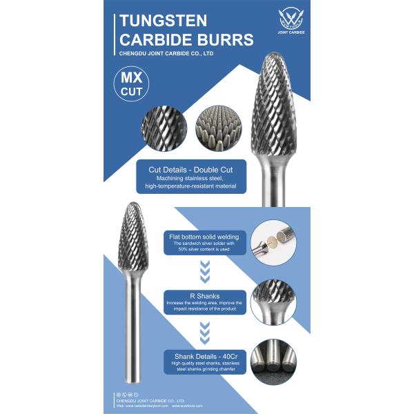 AlTiN Coating Tungsten Carbide Rotary Burrs with Head Diameter 3-25 Mm