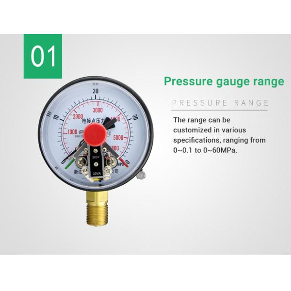 Customized OEM Support Electric Contact Manometer Pressure Gauges with 1.6% Accuracy