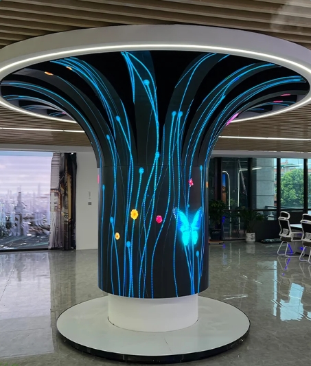 3D Immersive Interaction LED Time Tunnel Screen Curved Micro LED Display