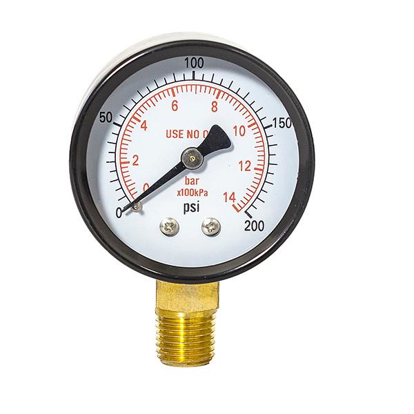 1/4'' BSPT Connection 200 Psi 5CM 2in General Pressure Gauges Glass Window