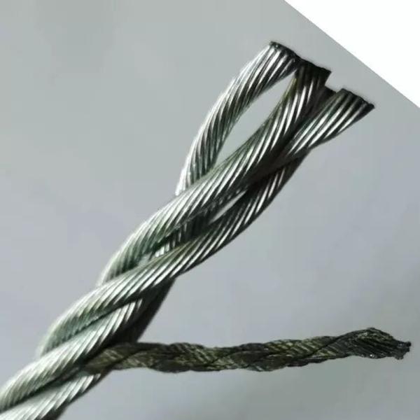 Finitura galvanizada 8 * 19s Corda de aço de núcleo de alto carbono Sisal para projeto de elevador