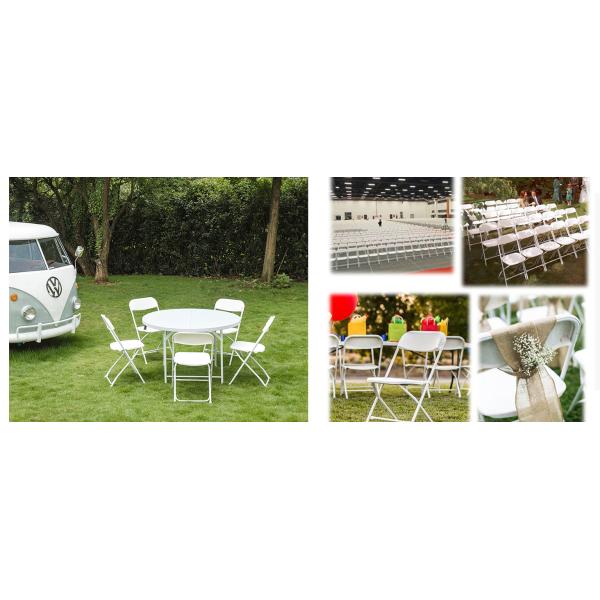 Wholesale Folding Portable Pp Plastic Metallic Frame Dinning Chair Plastic Chairs For Events