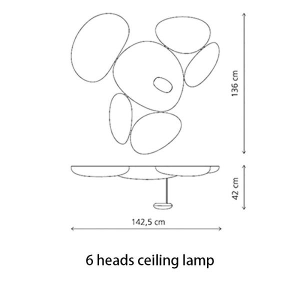 SKYDRO ELECTRIFIED CEILING LIGHT silver lamp LED glass ceiling lights Luxury Metal Mercury Ceiling Lamp(WH-MA-193)