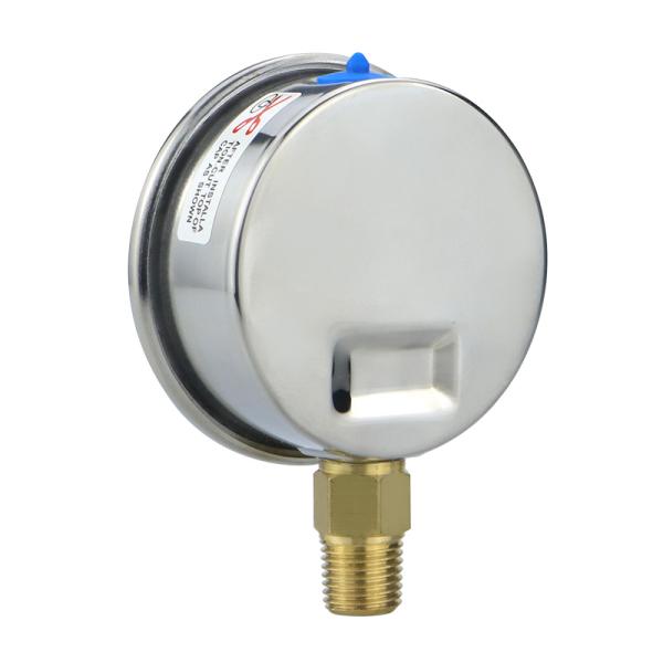Stainless Steel Case Glycerin Filled Pressure Gauge with 2.5% Accuracy and OEM Bezel