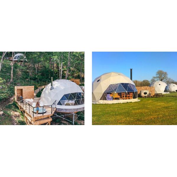 White Or Customized Color 6x6m Custom Made Hotel Luxury Resort Tents For Glamping