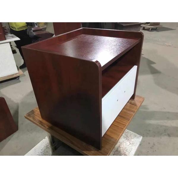 Madeira maciça estofada comercial feita sob encomenda da cama do armazenamento para a casa da casa de campo do hotel