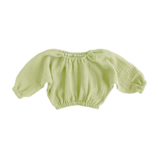 Meninas 100% de algodão blusas de tecido de muselina blusas de gaze de manga longa camisas de pulôver de verão vestidos para meninas pequenas roupa