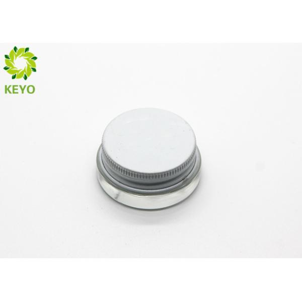 Mini Clear Glass Cosmetic Cream Jar 5g With White Aluminium Cap For Eye Cream