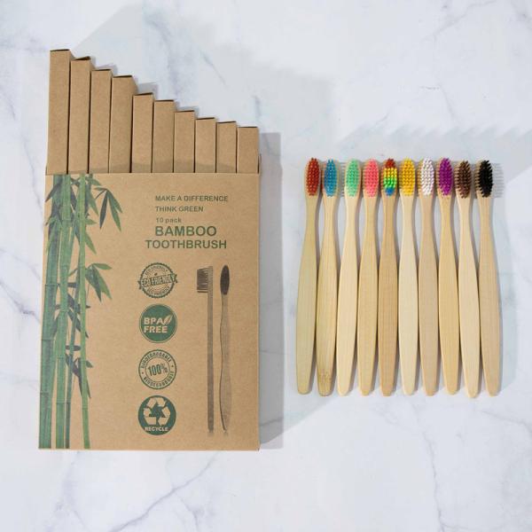 Био красочная Biodegradable зубная щетка щетинится нейлон Du Pont Eco дружелюбный