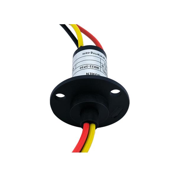 3 Wire Slip Ring 30A High Current Slip Ring With Flange 150rpm Rotation Speed